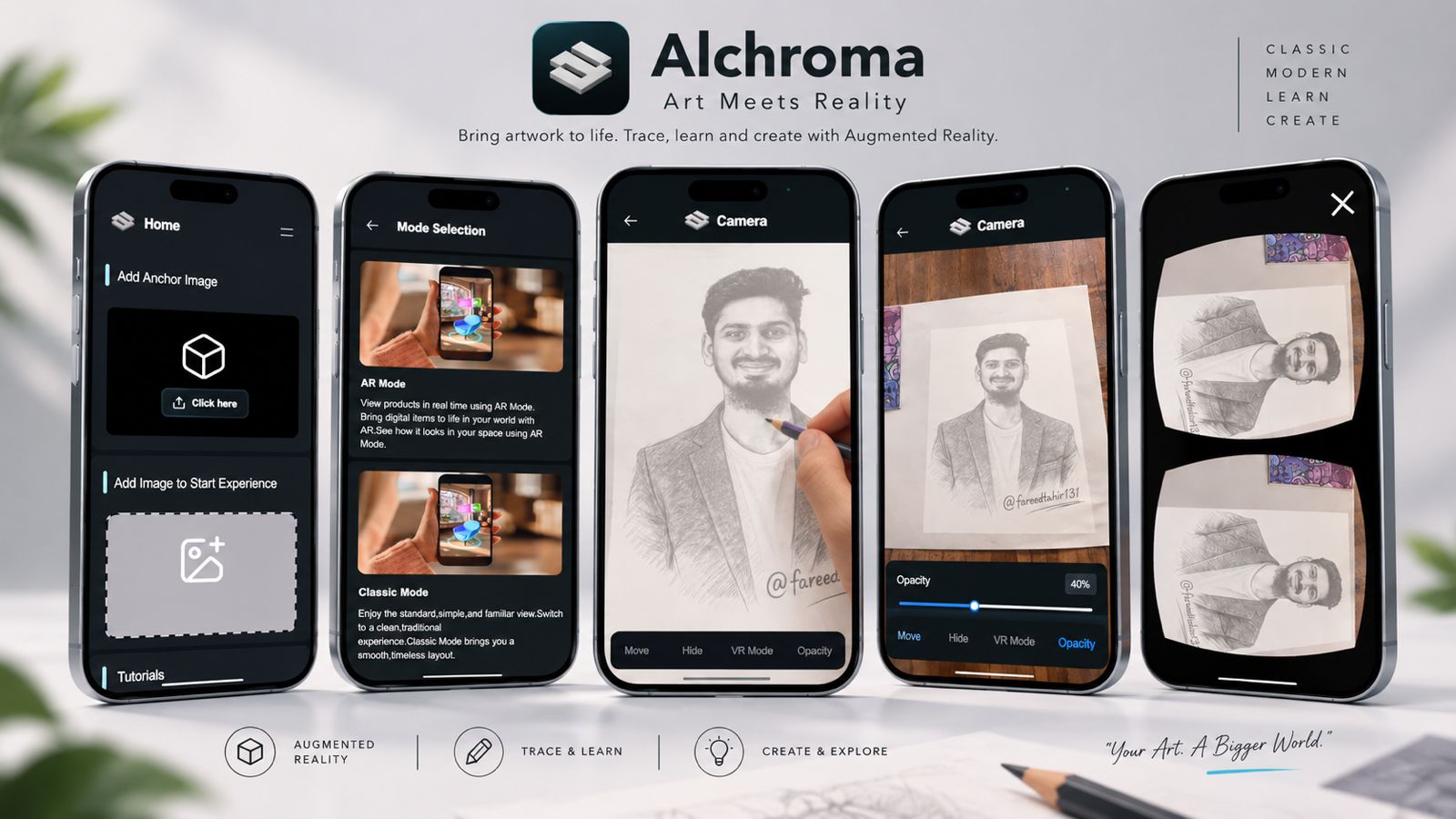 Alchroma — AR art tracing and learning application by Fareed Tahir