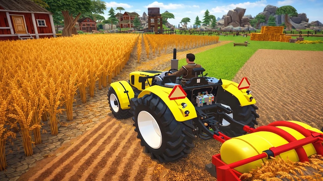 Farm Tractor Farming Game 3D countryside environment