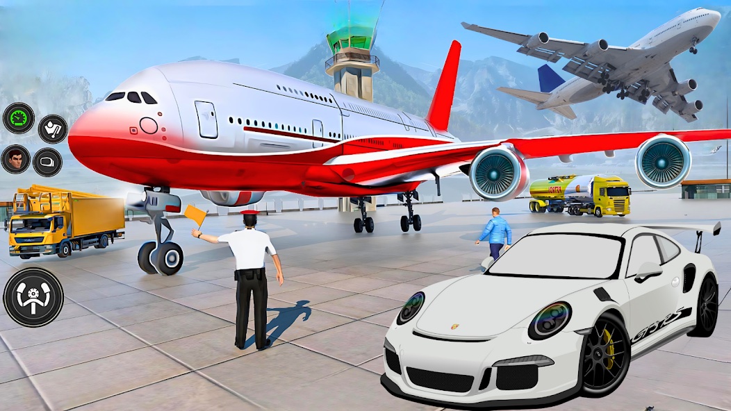 Aircraft flying through a simulation environment