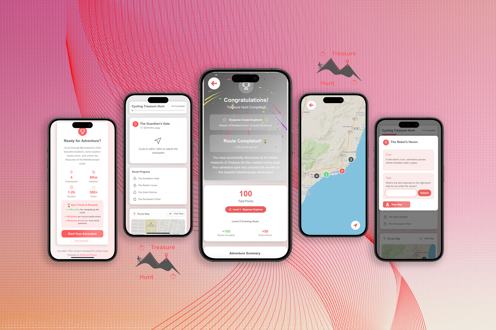 Pedal Treasure Hunt Interactive Mobile App project by Fareed Tahir